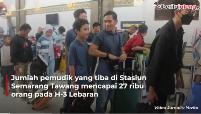 Video H-3 Idul Fitri, Stasiun Semarang Tawang Didatangi 27 Ribu Pemudik