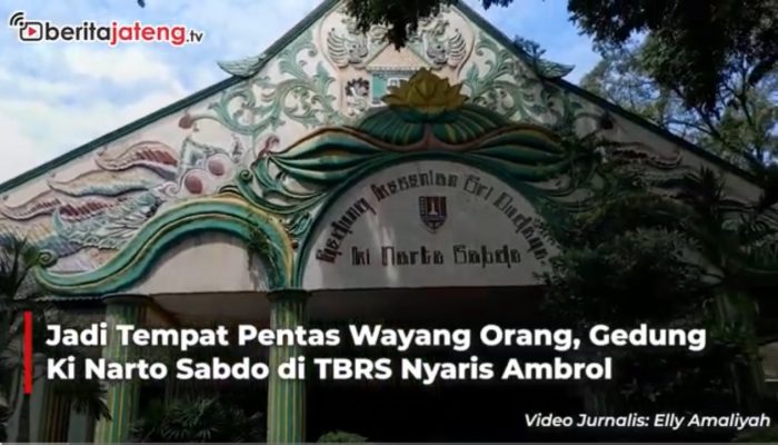 Video Jadi Tempat Pentas Wayang Orang Ngesti Pandawa, Gedung Ki Narto Sabdo di TBRS Nyaris Ambrol
