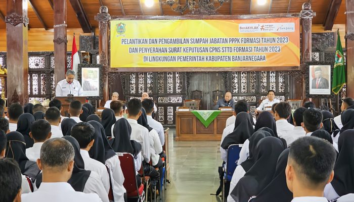 Sokong Pemkab Banjarnegara, Bank Jateng Fasilitasi Pelantikan dan Pengambilan Sumpah 587 PPPK