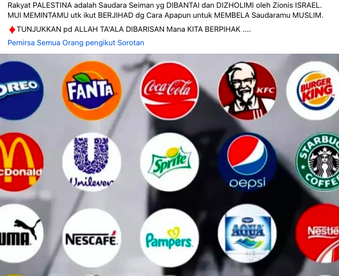 produk israel hoaks