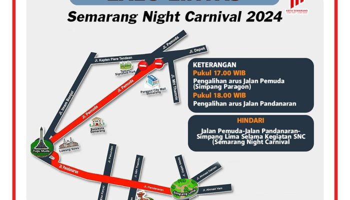 Semarang Night Carnival 2024, Ini Rute dan Info Pengalihan Arus Lalu Lintasnya