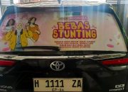 Mobil Dinas Walikota Semarang Dibranding Stiker Sosialiasi Anti Stunting