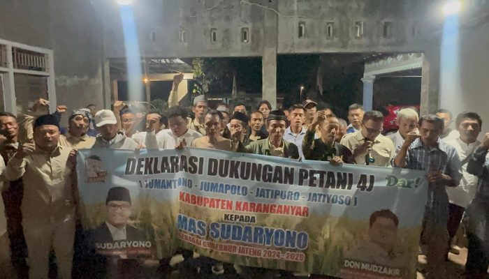 Petani di Karanganyar Yakin Sudaryono Mampu Wujudkan Jawa Tengah Maju Mapan