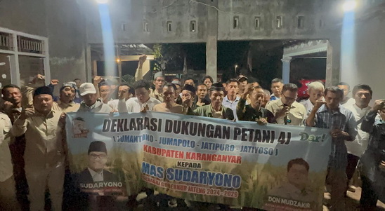 Petani di Karanganyar Yakin Sudaryono Mampu Bawa Jawa Tengah Maju Mapan