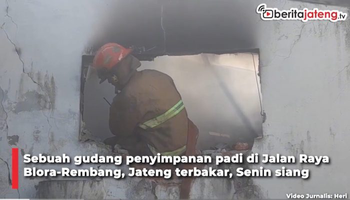Video Gudang Penyimpanan Padi Terbakar Hebat, Seluruh Mesin Penggilingan Hangus