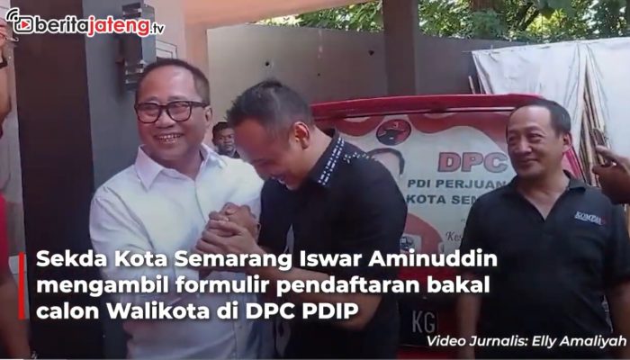 Video Sekda Kota Semarang Ambil Formulir Pendaftaran Walikota di PDIP