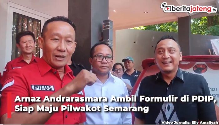 Video Arnaz Andrarasmara Ambil Formulir di PDIP, Siap Maju Pilwakot Semarang