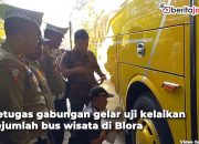 Video Petugas Gabungan Gencarkan Uji Kelaikan Bus Pariwisata di Blora