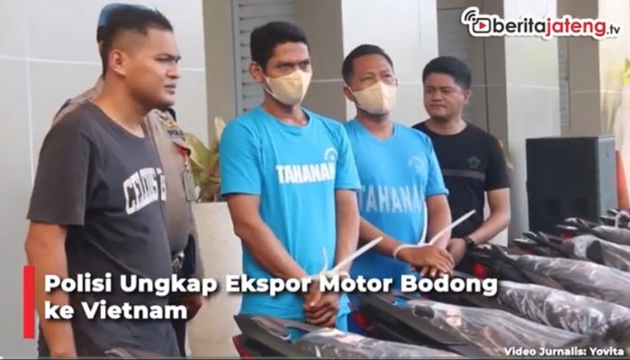 Video Polisi Ungkap Ekspor Motor Bodong ke Vietnam