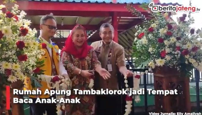 Video Rumah Apung Tambaklorok jadi Tempat Baca Anak-Anak