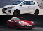 Mobil Sport Tak Melulu Unggul, Ini Perbandingan Adu Mesin Mitsubishi Mirage dan Porsche 718 Cayman
