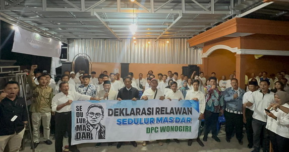 Kukuhkan Relawan Mas Dar di Wonogiri, Dukungan Sudaryono Jadi Gubernur Jateng Hingga Ke Seluruh Desa