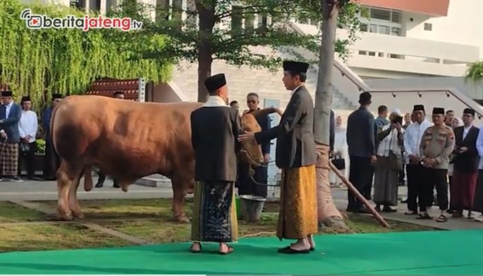 Video Jokowi Shalat Idul Adha di Simpang Lima Semarang