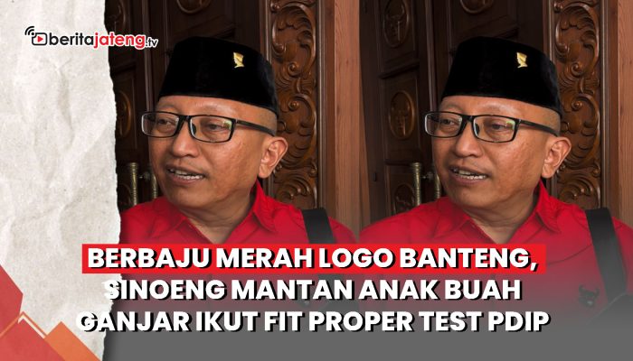 Berbaju Merah Logo Banteng, Sinoeng Mantan Anak Buah Ganjar Ikut Fit Proper Test PDIP