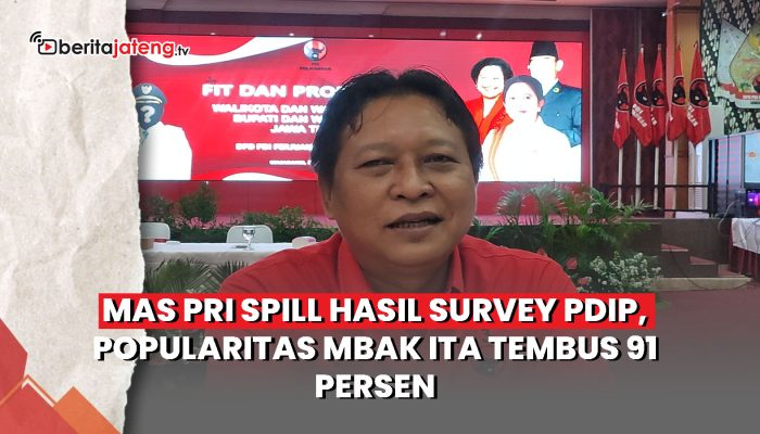 Video Mas Pri Spill Hasil Survey PDIP, Popularitas Mbak Ita Tembus 91 Persen