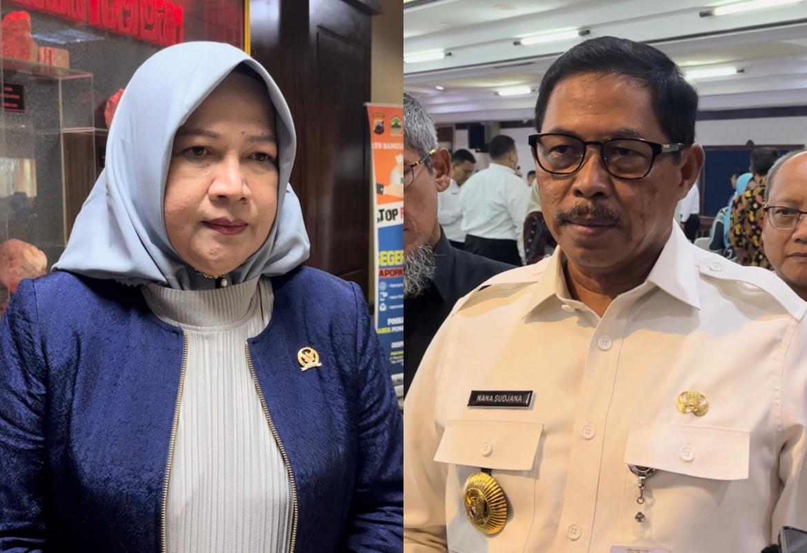 Keterangan foto: Anggota Komisi II DPR RI, Haeny Relawati Rini Widyastuti (kiri) dan Pj Gubernur Jawa Tengah, Nana Sudjana (kanan). (Made Dinda Yadnya Swari/beritajateng.tv)