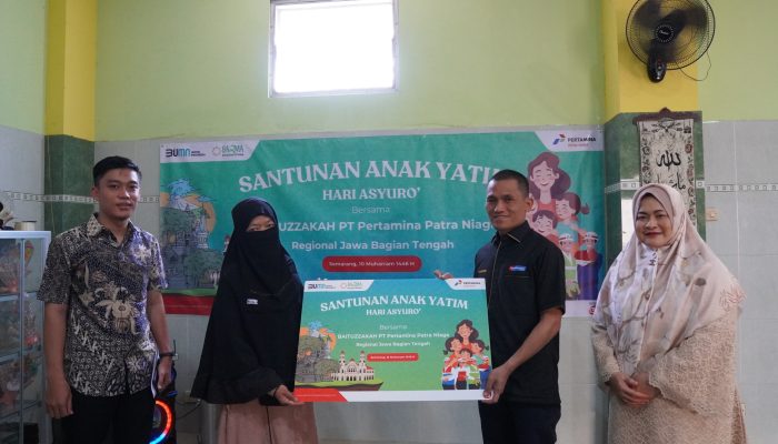 Tahun Baru Islam, Bazma Pertamina Patra Niaga JBT Beri Santunan Anak Yatim di Semarang
