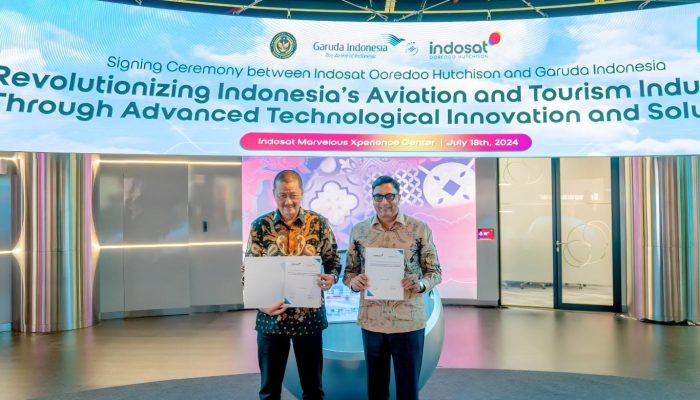 Kolaborasi Indosat dan Garuda Indonesia Perkuat Sektor Penerbangan dan Pariwisata