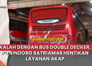 Video Kalah dengan Bus Double Decker, PO Sindoro Satriamas Hentikan Layanan AKAP