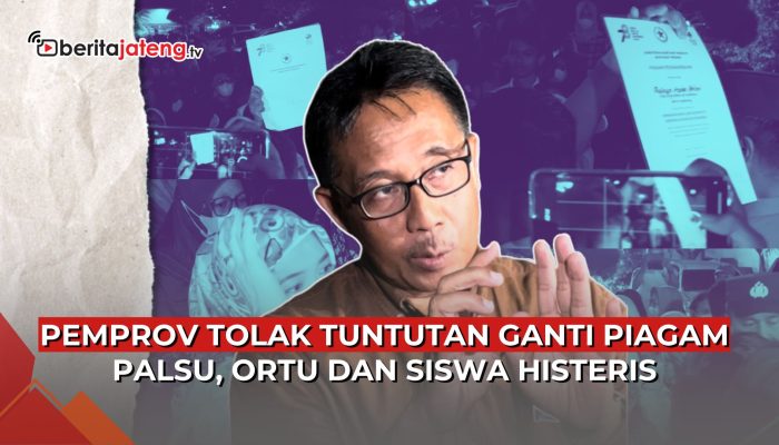 Video Pemprov Jawa Tengah Tolak Tuntutan Ganti Piagam Palsu, Ortu dan Siswa Histeris