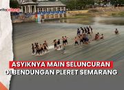 Video Asyiknya Main Seluncuran di Bendungan Pleret Semarang