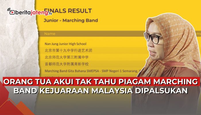 Video Ortu Siswa Mengaku Tak Tahu Piagam Marching Band Dipalsukan