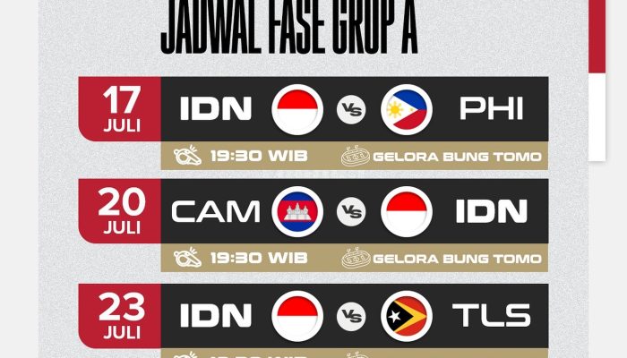 Pertama Lawan Filipina, Ini Jadwal Laga Garuda Muda Timnas Indonesia di Piala AFF U-19 2024