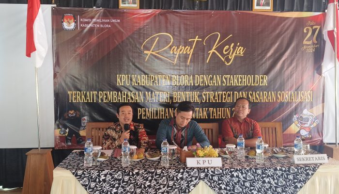 Tingkatan Partisipasi Pemilih, KPU Blora Gelar Raker dengan Stakeholder