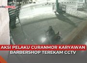 Video Aksi Pelaku Curanmor Karyawan Barbershop Terekam CCTV