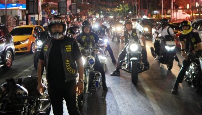 Ratusan Bikers Satudarah MC Indonesia Jelajahi Kota Lama Semarang Rayakan Hari Kemerdekaan RI ke-79