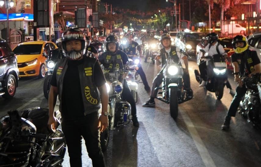 Ratusan Bikers Satudarah MC Indonesia Jelajahi Kota Lama Semarang Rayakan Hari Kemerdekaan RI ke-79