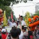 Kesenian Tradisional Iringi Pendaftaran Agustina Wilujeng dan Iswar Aminuddin ke KPU Kota Semarang