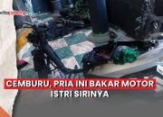 bakar motor istri