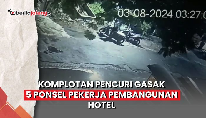 Video Komplotan Pencuri Gasak 5 Handphone Pekerja Pembangunan Hotel