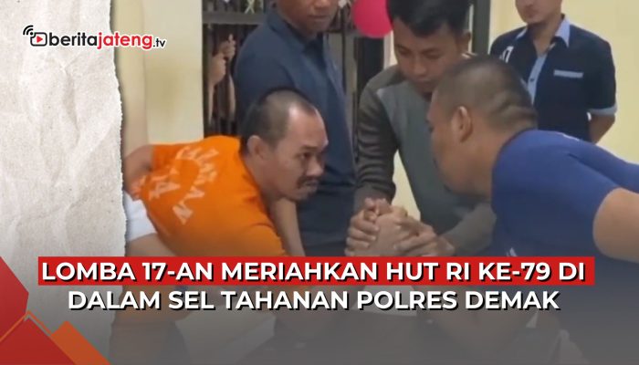 Video Tahanan Polres Demak Ikut Lomba Agustusan di Dalam Sel