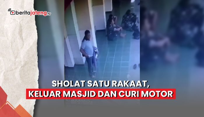 Video Sholat Satu Rakaat, Keluar Masjid dan Curi Motor