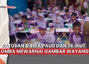 Video Ratusan Siswa PAUD dan TK Ikut Lomba Mewarnai Gambar Wayang