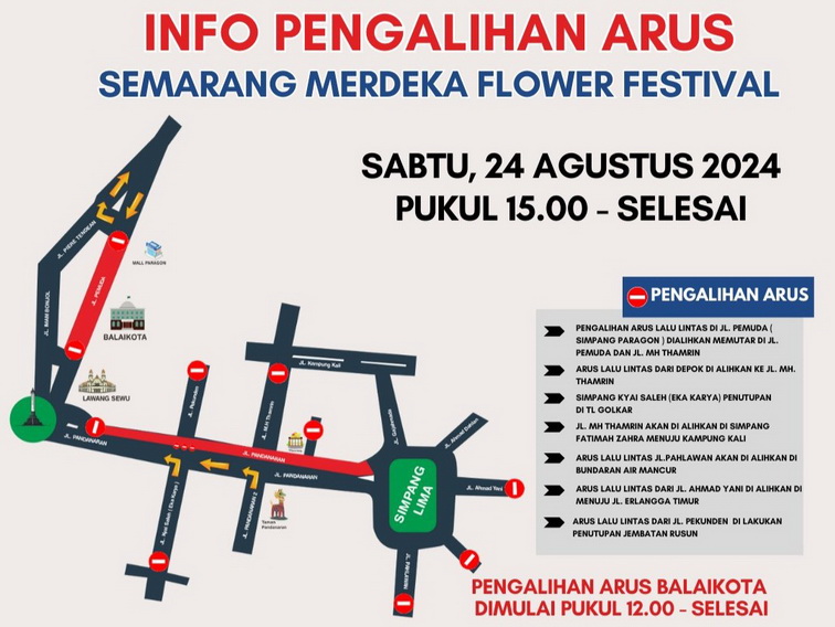 Arus Semarang Merdeka Flower Festival