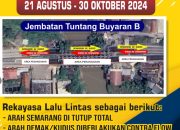 Mulai Dibangun, Jembatan Tuntang Buyaran B Arah Semarang Tutup Total 2 Bulan, Ini Jalur Alternatifnya