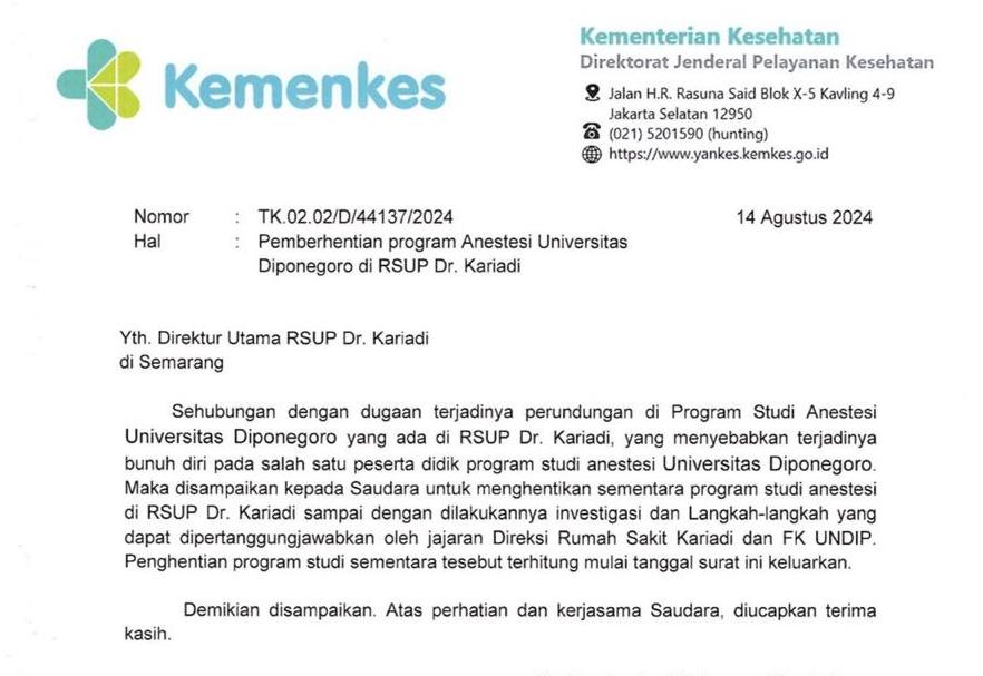 Kementerian Kesehatan Undip