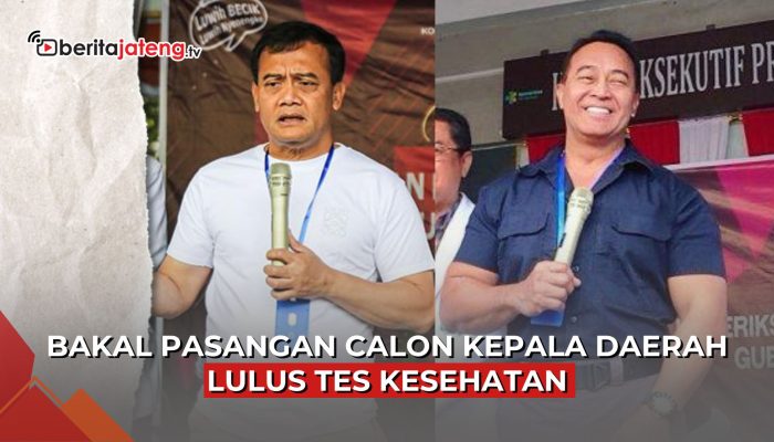 Video Andika-Hendi dan Luthfi-Yasin Lolos Tes Kesehatan Maju Pilgub Jateng
