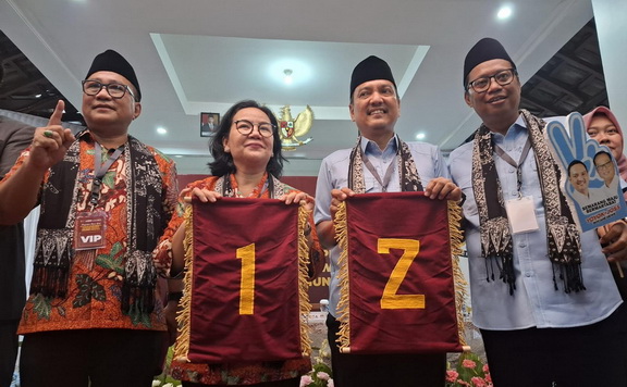 Yok Joss Nomor Urut 2 di Pilwalkot Semarang 2024, Yoyok: Ini Simbol Kemenangan Prabowo-Gibran