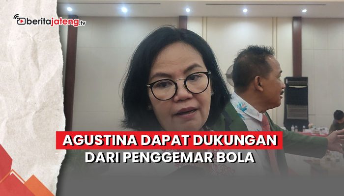 Video Agustina Wilujeng Dapat Dukungan dari Penggemar Bola Semarang