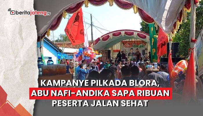 Video Kampanye Pilkada Blora, Abu Nafi-Andika Sapa Ribuan Peserta Jalan Sehat