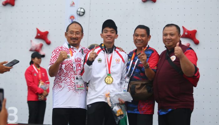 Ungguli Veddriq Leonardo, Atlet Panjat Tebing Jawa Tengah Kiromal Katibin Raih Emas di PON 2024