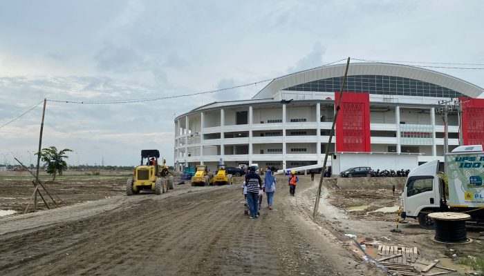 Update Venue PON 2024, Meski Dikebut Akses GOR Masih Becek dan Berlumpur
