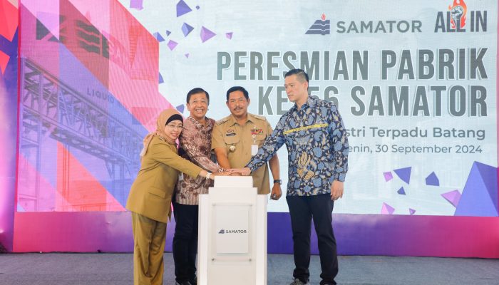 Resmikan Pabrik Samator di KITB, Pj Gubernur Jateng: Upaya Turunkan Angka Kemiskinan dan Pengangguran