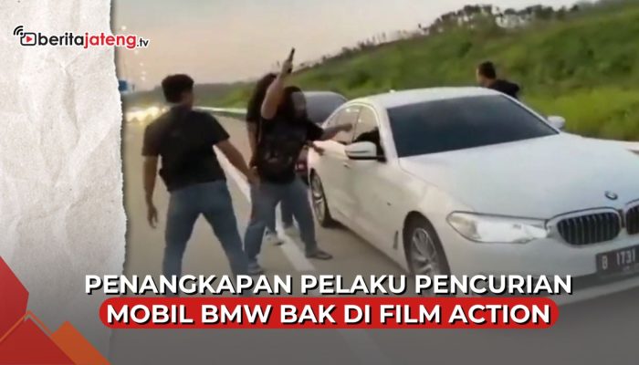 Video Penangkapan Pelaku Pencurian Mobil BMW di Parkiran Hotel Tentrem Bak Film Action