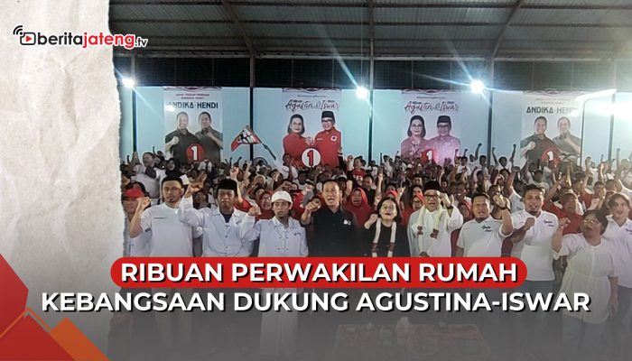 Video Ribuan Perwakilan Rumah Kebangsaan Dukung Agustina-Iswar