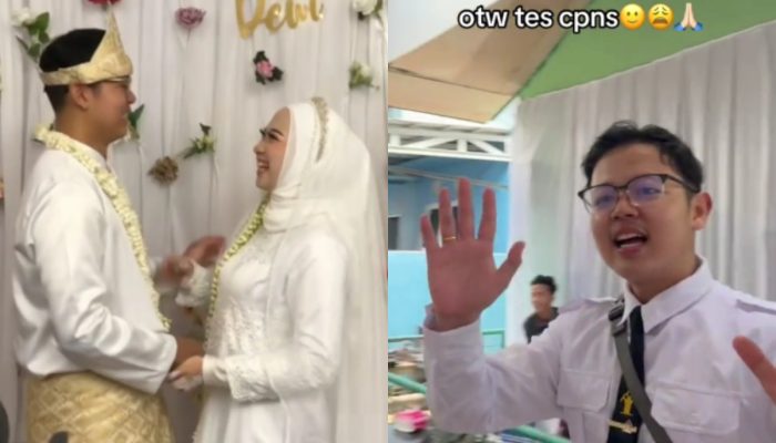 Viral Pengantin Baru Ikut Tes CPNS Bikin Ngakak, Pagi Nikah Siang Tes CPNS
